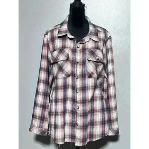 NWT Democracy Flannel,‎ Size M.  Long Sleeve